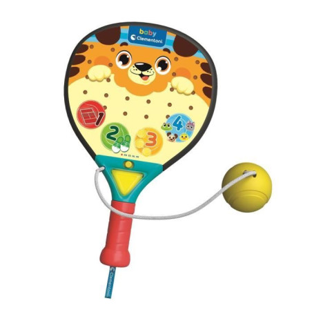 Baby Padel interactif - Clementoni - Contenu interactif et éducatif - Premiere approche du sport - Sons - Lumieres - Des 12 mois