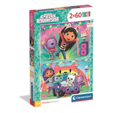 CLEMENTONI - 2x60 pieces - Gabby et la maison magique