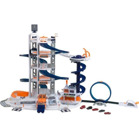 Garage Mercedes-Benz Mega Universe - KLEIN - 3809 - Fonctions électroniques, catapulte avec looping, tunnel, etc. - Des 3 ans