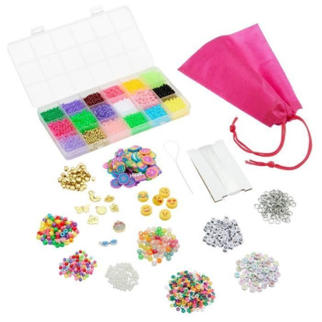 LEXIBOOK CRAZART - Atelier de bracelets d'amitié a perles - 18 couleurs