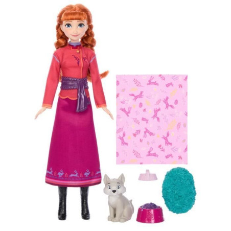 Disney La Reine des Neiges - Coffret Anna et le Louveteau - 4&nbsp;accessoires - Disney Frozen - JFG17