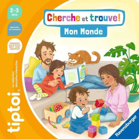 tiptoi Cherche et trouve Mon Monde, Livre interactif, Jeu éducatif électronique, sans écran-A partir de 2 ans-13099008, Raven