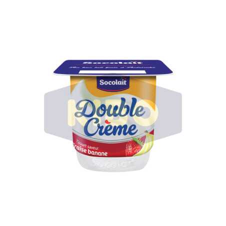 Yaourt double crème fraise banane 100g