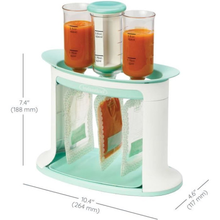 Station de remplissage - INFANTINO - Squeeze Station - Préparation gourdes maison - Compatible purées, compotes, yaourts