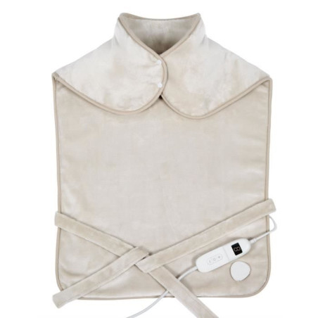 Coussin chauffant dos et cervicales - LIVOO - DOS218C - 100 W - 60 x 90 cm - Flanelle - Lavable en machine 30° - 50-65° - Creme
