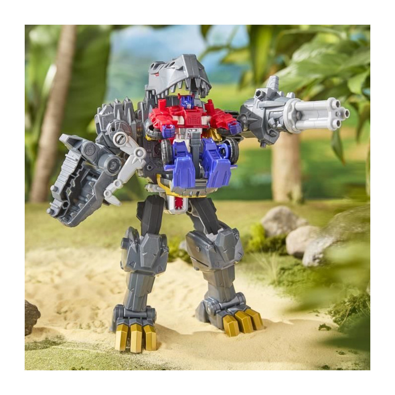 Transformers Juguete Rise of The Beasts Película, Figura de acción convertible Smash Changer Optimus Primal para edades de 6 años en adelante, 23 cm