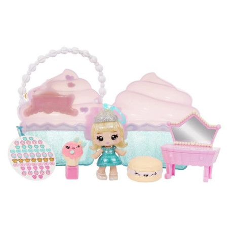 Yummiland Beauty Bag Playset + Lip Gloss Doll - Cupcake Beauty Bag