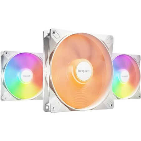BE QUIET! - Light Wings LX - Ventilateur Boîtier - BL131 - 140 mm - PWM high - Speed White Triple - Pack