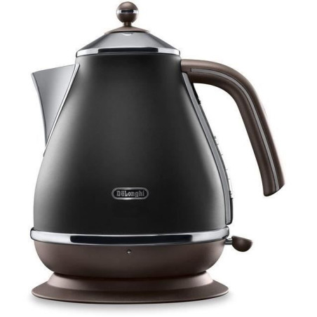 Bouilloire - DELONGHI - KBOV2001.BK - 2000 W - 1,7 L - Noir mat / Chocolat
