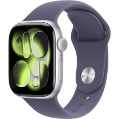 Apple Watch Series 11&nbsp;GPS&nbsp;- 42mm&nbsp;- Boîtier Silver Aluminium - Bracelet Purple Fog Sport Band - S/M