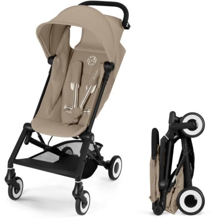 Poussette canne ultra-compacte Agis CYBEX - 5 a 22 kg (6 mois - 4 ans) - poussette légere 6,3 kg - compatible avion - Almond Be