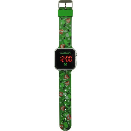 Montre LED Minecraft avec fonctions heure et date