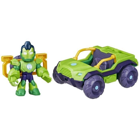 Figurine Iron Hulk et véhicule Bolide blindé, Marvel Iron Man and his Awesome Friends, des 3&nbsp;ans