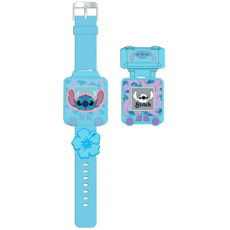Montre Educative Stitch - Indique heure, date - Contient 5 jeux - Fond d écran interchangeable - Effet sonore - Pile incluse
