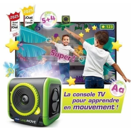 VTECH CONSOLE TV LEAPMOVE, Console éducative, Pas besoin de manette, 25 jeux et aventures inclus, Des 4 ans