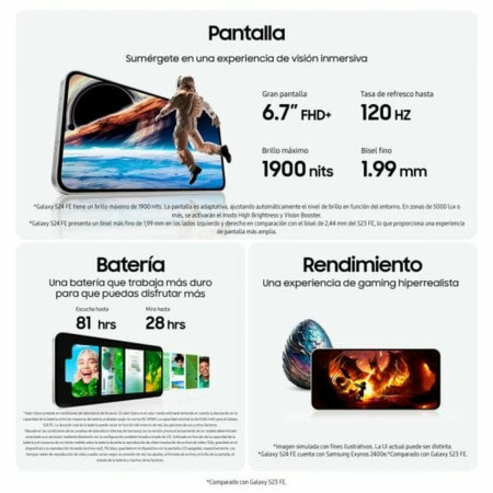 Smartphone Samsung Galaxy S24 FE 5G 6,7" 8 GB RAM 256 GB Vert