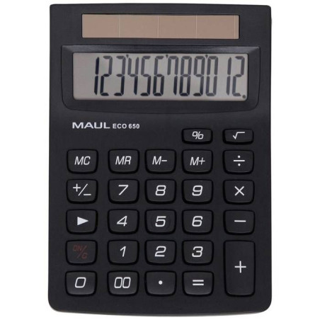 Calculatrice de bureau - MAUL - ECO 650 - 12 chiffres - Noir