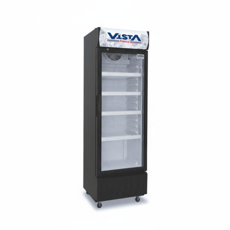 Réfrigérateur Vitré Vista - 1 Porte - 228 L - 54 x 179 x 54 Cm - Noir