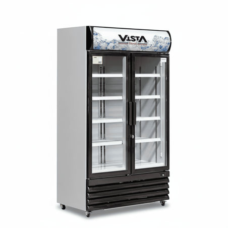 Réfrigérateur Vitré Vista - 2 Portes - 750l - 112 x 198 x 58 Cm - Noir