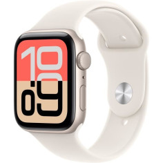 Apple Watch SE 3&nbsp;GPS&nbsp;- 44mm&nbsp;- Boîtier Starlight Aluminium - Bracelet Starlight Sport Band - M/L