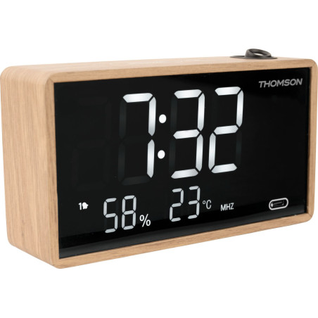 Radio réveil avec projection&nbsp;- THOMSON - Bois