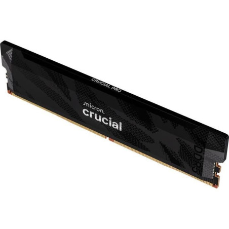 Mémoire gamer - CRUCIAL Pro OC - CP16G64C32U5B - 32&nbsp;Go DDR5-6400 UDIMM - CL32 avec dissipateur thermique - Noir