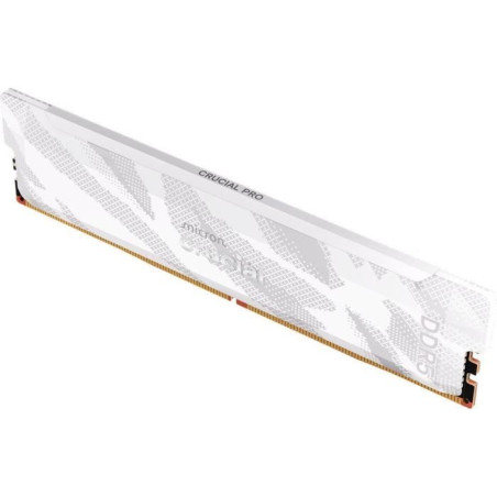 Mémoire gamer - CRUCIAL Pro OC - CP16G64C32U5W - 32&nbsp;Go DDR5-6400 UDIMM - CL32 avec dissipateur thermique - Blanc