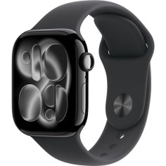 Apple Watch Series 11&nbsp;GPS&nbsp;- 42mm&nbsp;- Boîtier Jet Black Aluminium - Bracelet Black Sport Band - M/L
