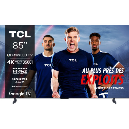 TCL 85C89B - TV QLED MiniLED 85 (215 cm) - 4K UHD 3840x2160 - 144 Hz - Dolby Vison IQ - Google TV - 4xHDMI 2.1 - WiFi