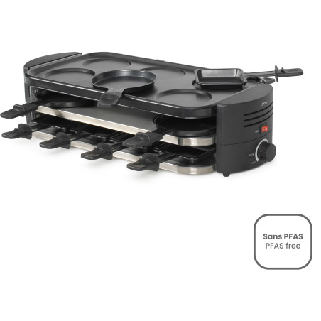 Appareil a raclette, pizzas et crepes 8 personnes - Livoo - DOC337 -