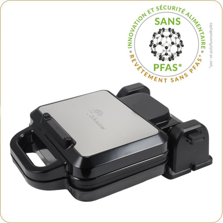 Gaufrier LITTLE BALANCE - Flip Gaufres - Dimensions 22x18cm - Fonction réversible - 1200W
