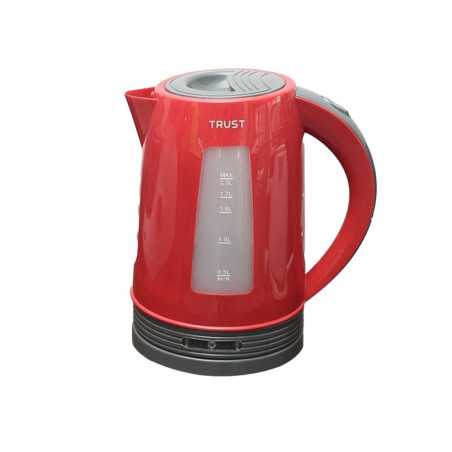 TRUST bouilloire électrique en plastique 2L 2200W TCK-3701BR noir et rouge