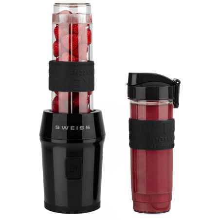 Mini-blender - SWEISS - MOOV9 - 300 W - 570 ml - 2 gourdes - Noir