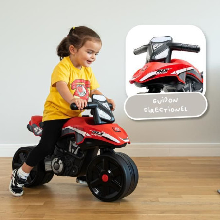 Draisienne Moto Racing Team - FALK - Larges roues et Guidon directionnel - Fabriqué en France - 40% de plastique recyclé - Des