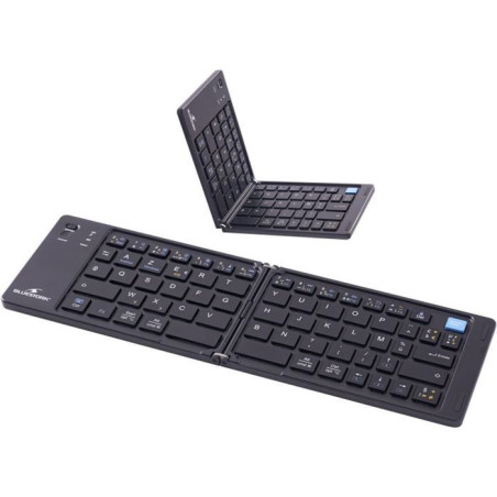 Clavier sans fil pliable - Ordinateur, tablette, smartphone, TV - Touches ciseaux - BLUESTORK - KB-MINI-FOLD/FR - AZERTY - Noir