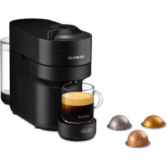Machine a café capsules - Nespresso - De'Longhi - Vertuo pop - ENV90.B - Noir - 7 capsules Nespresso incluses