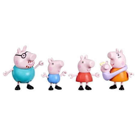 Peppa Pig Peppa et sa famille de 5, coffret de figurines, jouets préscolaires pour filles et garçons, des 3&nbsp;ans