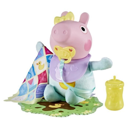 Peppa Pig Gros câlins Evie, poupée interactive avec accessoires, des 3&nbsp;ans