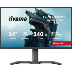 Ecran PC Gamer - IIYAMA - 23,8 - FHD - 240Hz - Dalle Fast IPS - 0.3ms - Réglable en hauteur - G-Master Red Eagle