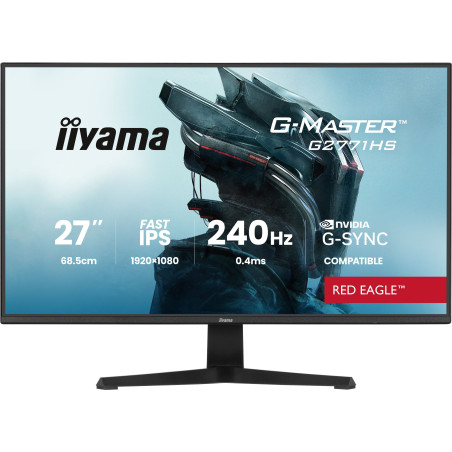 Ecran PC Gamer - IIYAMA - 27 - FHD - 240Hz - Dalle Fast IPS - 0,4ms - G-Master Red Eagle G2771HS-B1