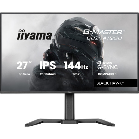 Ecran PC Gamer - IIYAMA - 27 - QHD - 144Hz - Dalle IPS - 1ms - Réglable en hauteur - G-Master Black Hawk4Hz