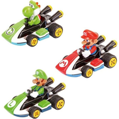 Pack de 3 voitures a rétofriction - CARRERA Pull & Speed - Mario Kart™ - Échelle 1:43 - Des 3 ans