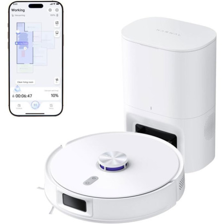 NARWAL Freo S - Robot Aspirateur Laveur - 8000 Pa - Autovidage 180 Jours - Navigation LDS - Cartographie 3D