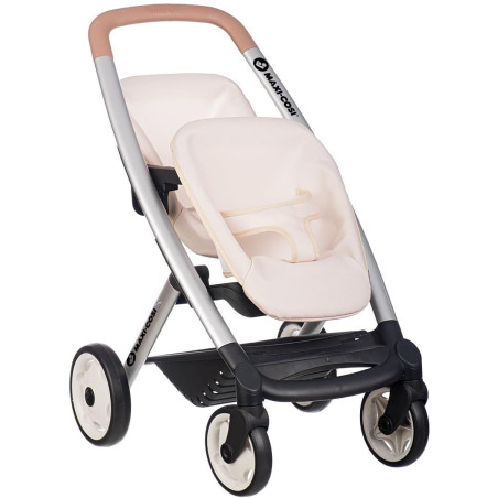 SMOBY - Maxi cosi - Poussette Jumeaux beige - Pour poupon - Des 3 ans