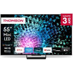 Thomson 55MG7C15 - TV QLED MiniLED 55 (139 cm) - 4K UHD 3840x2160 - 144 Hz - Google TV - 2xHDMI 2.1 + 2xHDMI 2.0 - WiFi