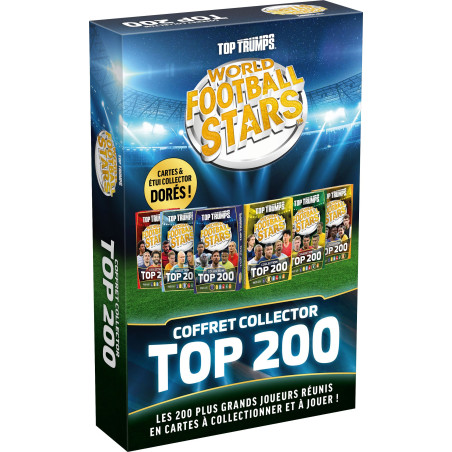 Top Trumps World Football Stars TOP 200 - Pack collector - Jeu de société - WINNING MOVES - 1 joueur ou plus - Des 6 ans
