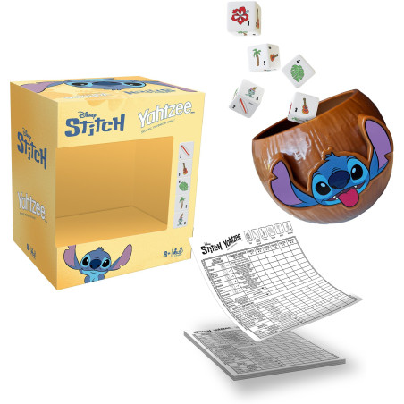 Yahtzee Stitch, Jeu de société de dé et de voyage, Jeu Stitch Disney, Winning Moves, Des 8 ans
