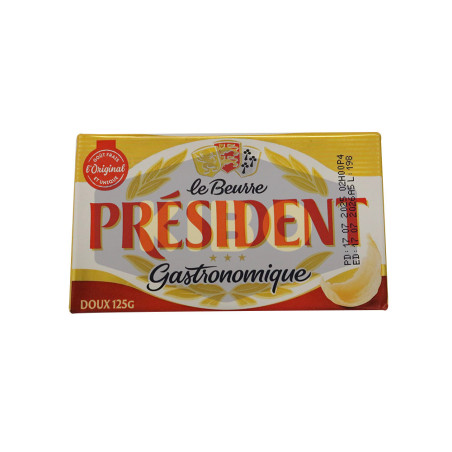 Beurre doux gastronomique en plaquette 82% Mg 125g