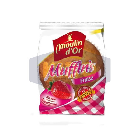 Muffins fourrés au coulis de fraise 55g