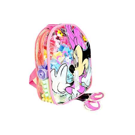 Jeux de construction Blocs colorés en plastique 90 pièces sac à dos Minnie Mouse